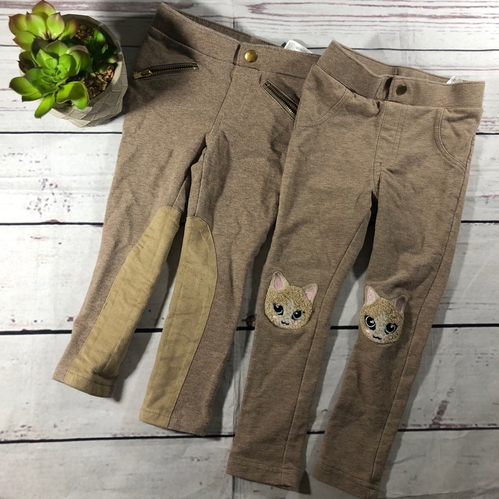 Lot of 2 H&M beige leggings 2-3 years girl